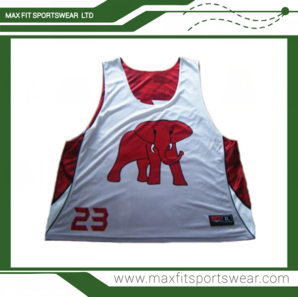 Sublimated polyester association lacrosse pinny reversible lacrosse set uniform