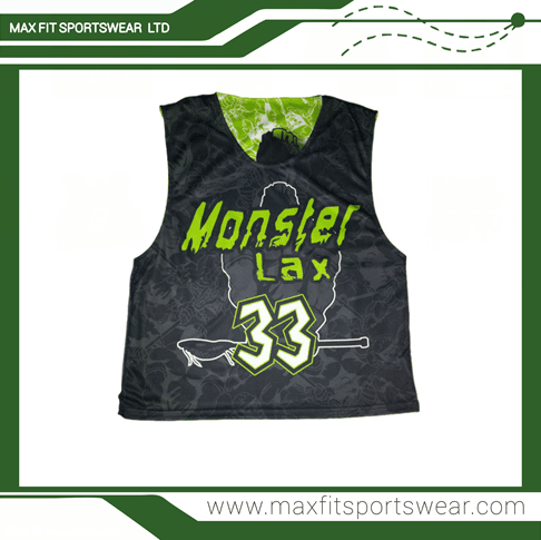 New arrival cool design full sublimated reversible lacrosse pinnies for sale