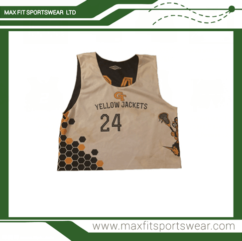 Cheap boys youth wider shoulder lacrosse reversible pinny team lacrosse penny